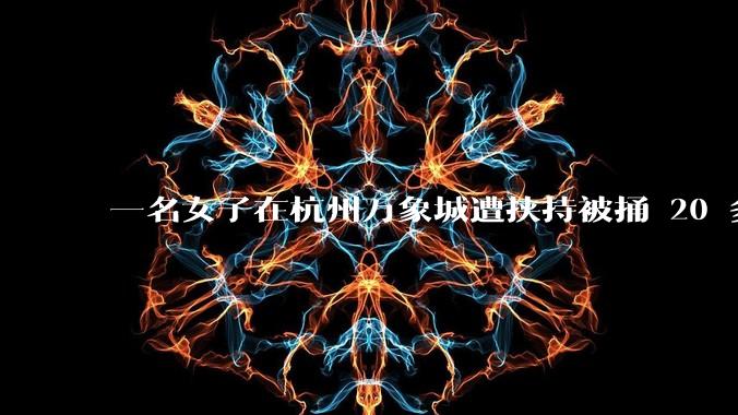 一名女子在杭州万象城遭挟持被捅 20 多刀，隆胸***体救了一命，这反映出哪些公安系统的问题？