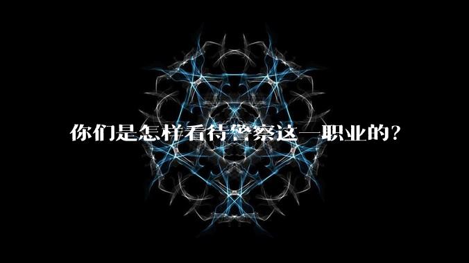 你们是怎样看待警察这一职业的？
