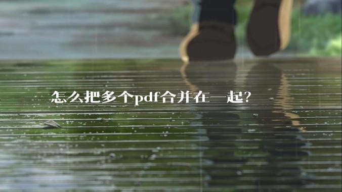 怎么把多个pdf合并在一起？