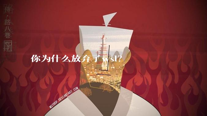 你为什么放弃了wsl？