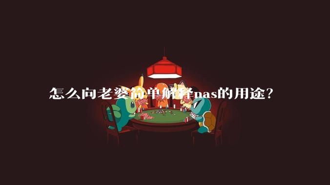 怎么向老婆简单解释nas的用途？
